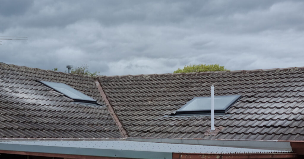 Roof skylights.