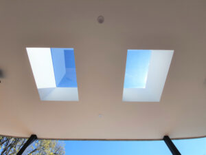 Alfresco skylights on patio,