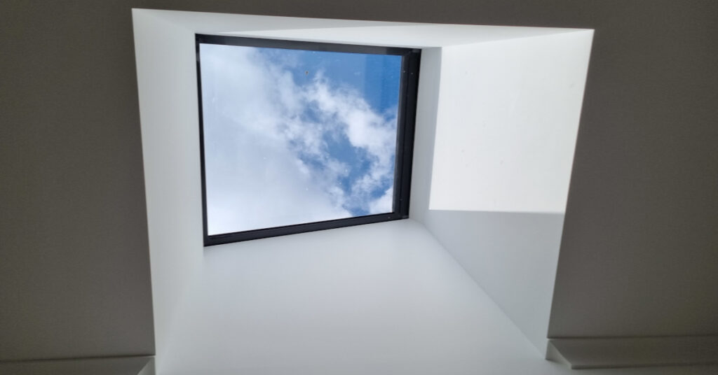 Bedroom skylight.