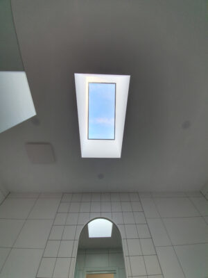 Bathroom skylight.