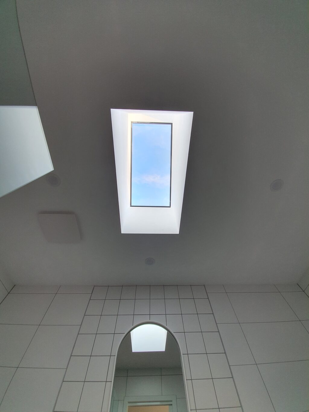 Skylight in bathroom