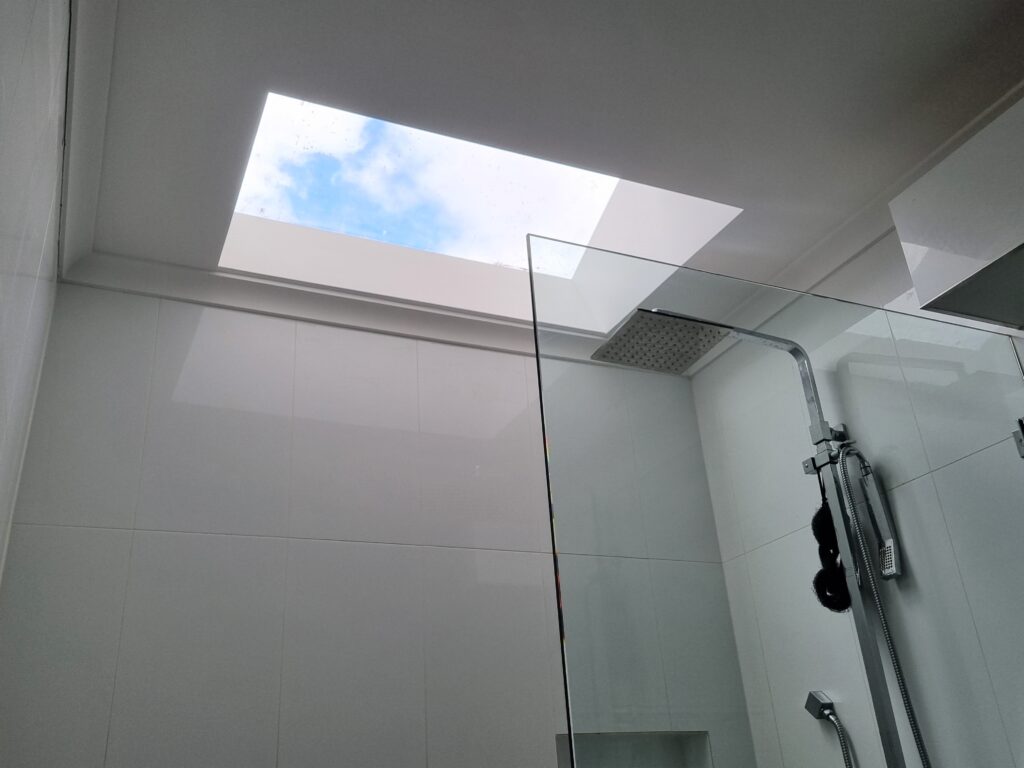 Skylight in ensuite above shower