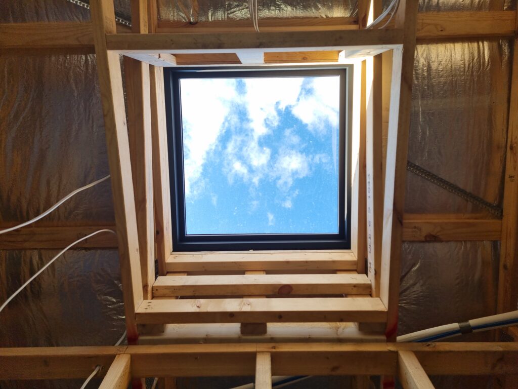 Framed skylight shaft