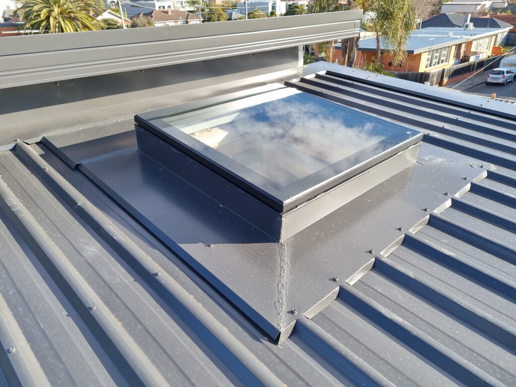 Skylight on flat roof