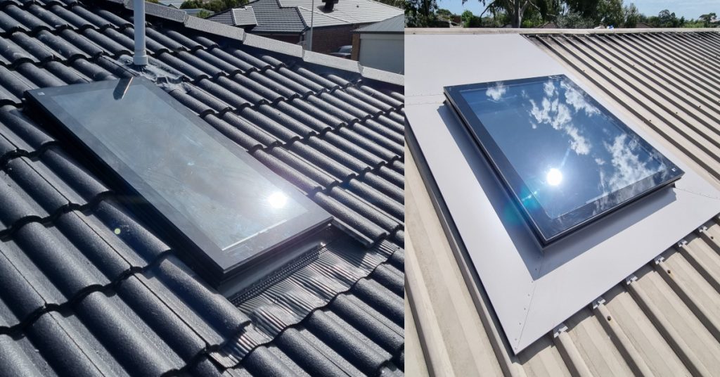 Image of skylights on the roof.