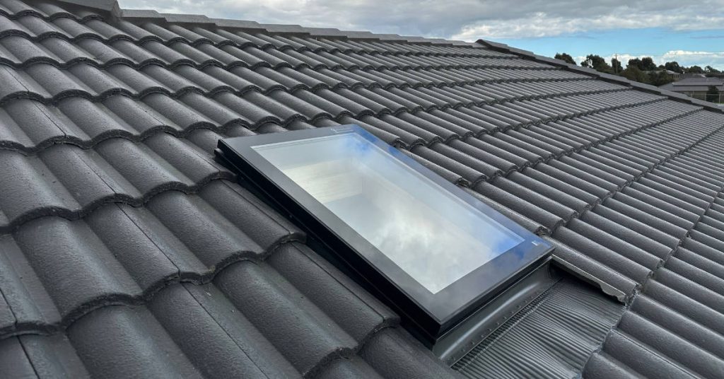 A skylight on the roof.