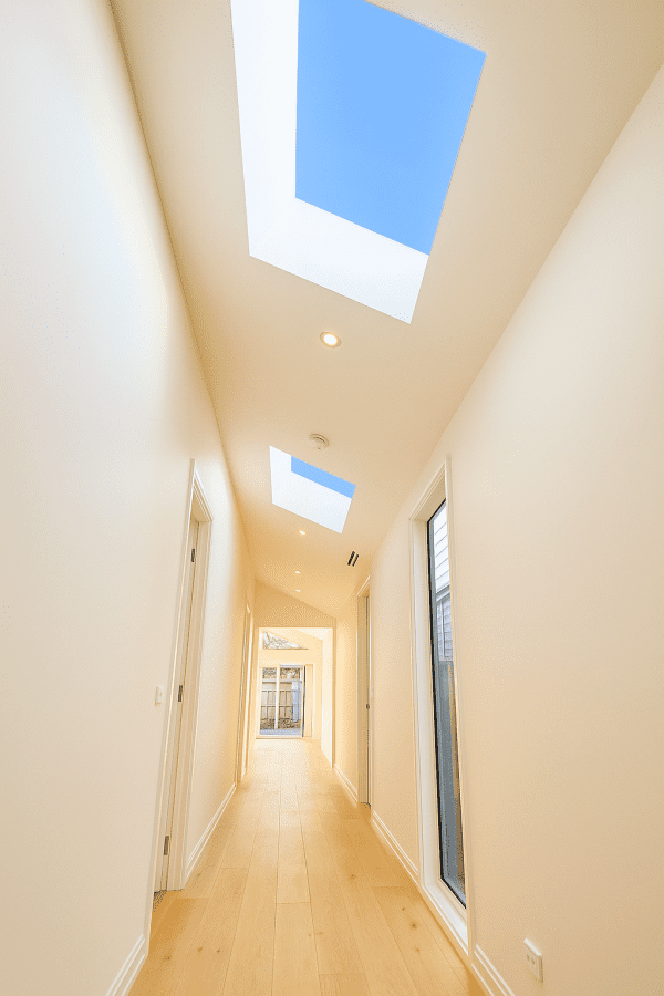 skylights in entrance hallway