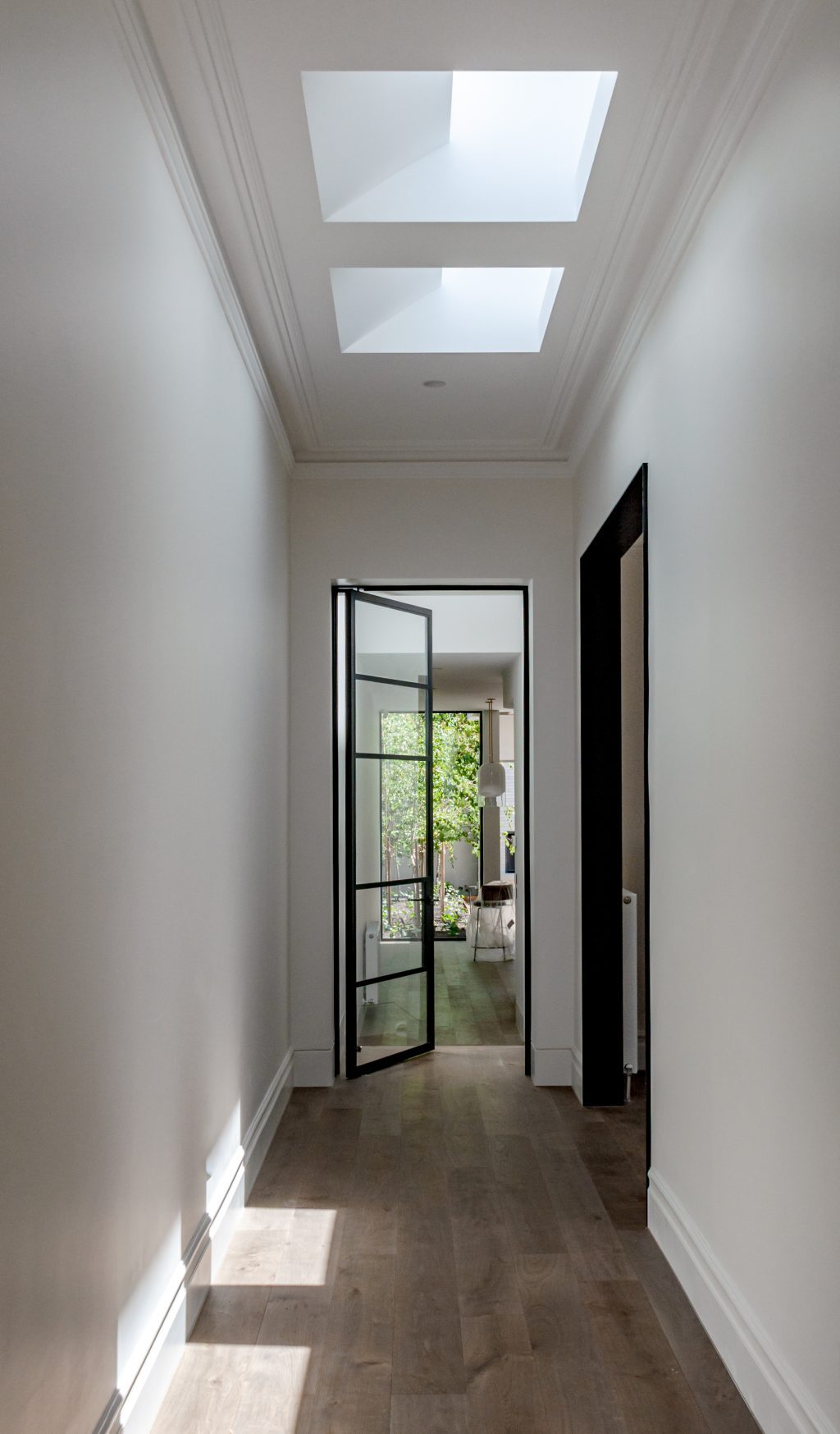 hallway skylights with steel door