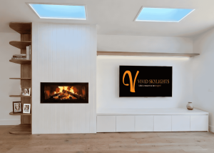 AuraGlow skylight in a living room