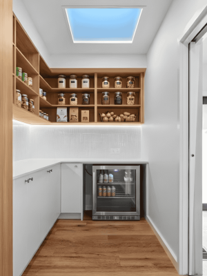 AuraGlow skylight in a walk in pantry